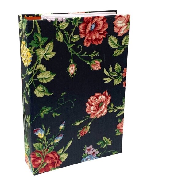 Luxury Photo Album Black Floral Fabric Cover 216 photos 4x6 Refillable Binder - Picture 1 of 9